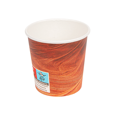 Image GOBELETS BOISSONS CHAUDES 1 PAROI 'ARIZONA' 120 ML 230 + 18 PE G/M2 Ø6,2/4,5x6 CM MARRON CARTON (1000 UNITÉ) #1