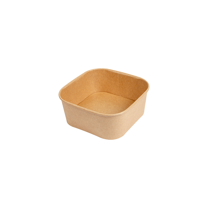 RÉCIPIENTS CARRÉS 1230 ML 320 + 26 PE G/M2 16,7x16,7x6,6 CM NATUREL KRAFT (300 UNITÉ) RÉCIPIENTS CARRÉS 1230 ML 320 + 26 PE G/M2 16,7x16,7x6,6 CM NATUREL KRAFT (300 UNITÉ)