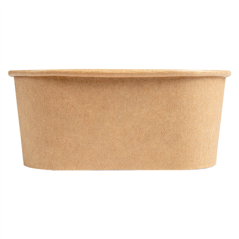 RÉCIPIENTS CARRÉS 1230 ML 320 + 26 PE G/M2 16,7x16,7x6,6 CM NATUREL KRAFT (300 UNITÉ)