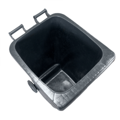 Image CONTENEUR, 2 ROUES 240 L 74x60x101 CM GRIS HDPE (1 UNITÉ) #3