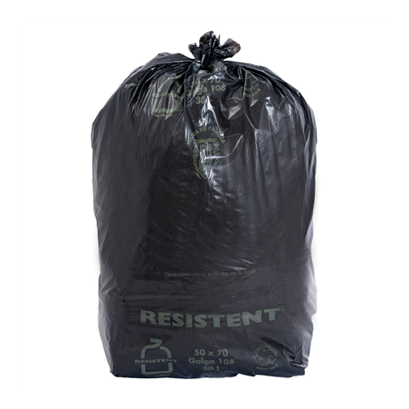 Image 25 U. SACS POUBELLE 30 L 12µ 50x70 CM NOIR LDPE (20 UNITÉ) #1