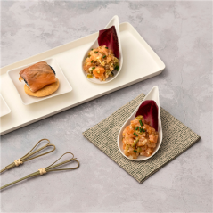 Image SERVIETTES ECOLABEL P. 1/4 'DOUBLE POINT - DAKAR' 19 G/M2 20x20 CM NATUREL OUATE RECYCLÉE (2400 UNITÉ) #3