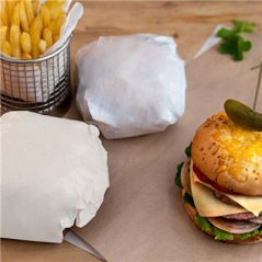 PAPIER INGRAISSABLES FAST FOOD - FLUOR FREE  40 G/M2 28x34 CM BLANC PARCH.INGRAISSABLE (1000 UNITÉ)