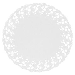 Image DENTELLES RONDES AJOURÉES  53 G/M2 Ø 14 CM BLANC PAPIER (250 UNITÉ) #1