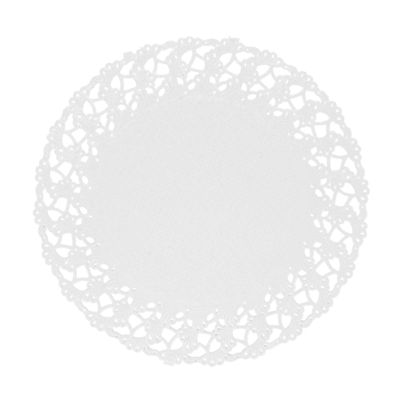 Image DENTELLES RONDES AJOURÉES  53 G/M2 Ø 14 CM BLANC PAPIER (250 UNITÉ) #1