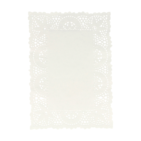 Image DENTELLES RECTANGULAIRES  47 G/M2 21x15 CM BLANC PAPIER (250 UNITÉ) #1