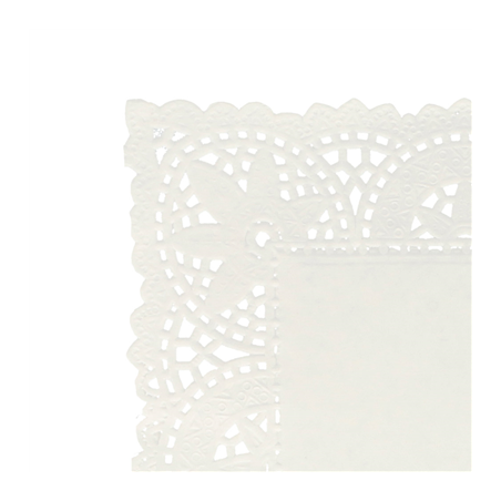 DENTELLES RECTANGULAIRES  47 G/M2 21x15 CM BLANC PAPIER (250 UNITÉ)