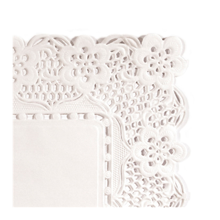 Image DENTELLES RECTANGULAIRES INGRAISSABLES  40 G/M2 40x30 CM BLANC PARCH.INGRAISSABLE (250 UNITÉ) #1
