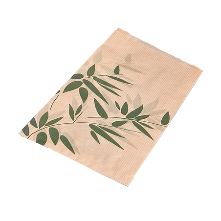 Image SACHETS CROISSANTS 'FEEL GREEN' 32 G/M2 12+5x14 CM NATUREL KRAFT (500 UNITÉ) #1