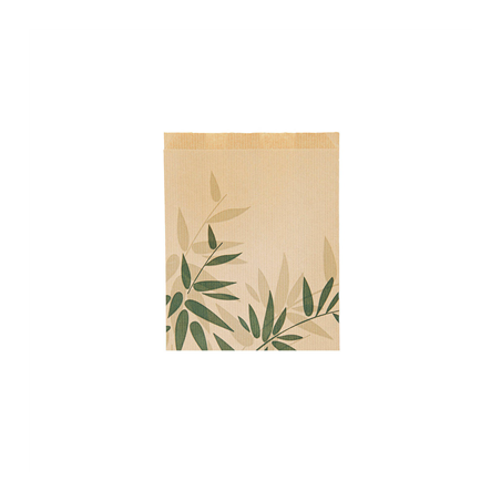SACHETS CROISSANTS 'FEEL GREEN' 32 G/M2 12+5x14 CM NATUREL KRAFT (500 UNITÉ)