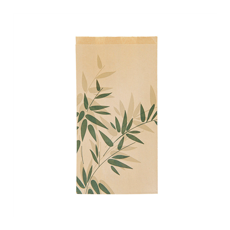 SACHETS CROISSANTS 'FEEL GREEN' 32 G/M2 12+5x22 CM NATUREL KRAFT (500 UNITÉ)