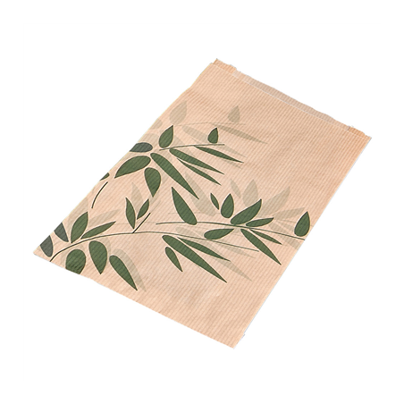 Image SACHETS CROISSANTS 'FEEL GREEN' 32 G/M2 14+7x22 CM NATUREL KRAFT (500 UNITÉ) #1