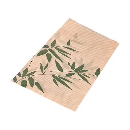 Image SACHETS CROISSANTS 'FEEL GREEN' 32 G/M2 19+8x26 CM NATUREL KRAFT (500 UNITÉ) #1