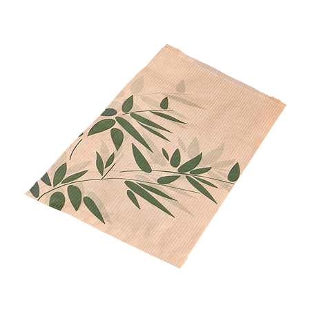 Image SACHETS BOULANGERIE 'FEEL GREEN' 32 G/M2 26+8x35 CM NATUREL KRAFT (250 UNITÉ) #1