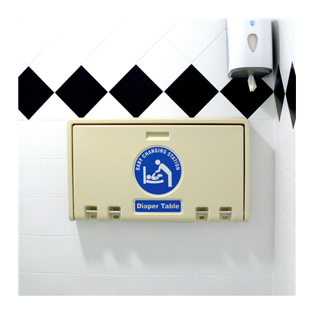 TABLE CHANGER COUCHES ENFANTS HORIZONTAL  88,9x50,8 CM IVOIRE HDPE (1 UNITÉ)