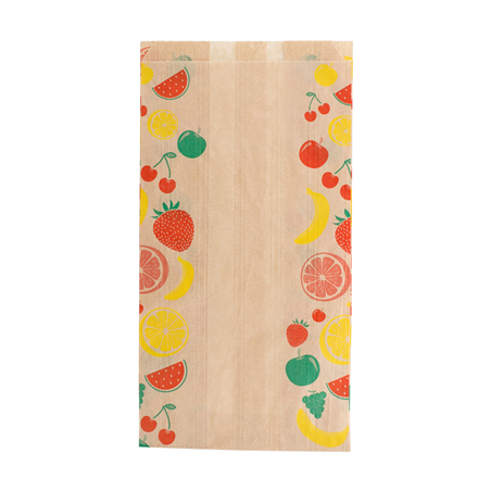 Image SACHETS PLATS POUR FRUITS 1 KG 32 G/M2 14+9x26 CM NATUREL KRAFT (500 UNITÉ) #1