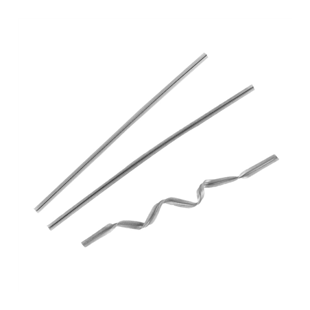 Image FERMETURES SACHETS  9,5 CM ARGENTE METAL (100 UNITÉ) #1