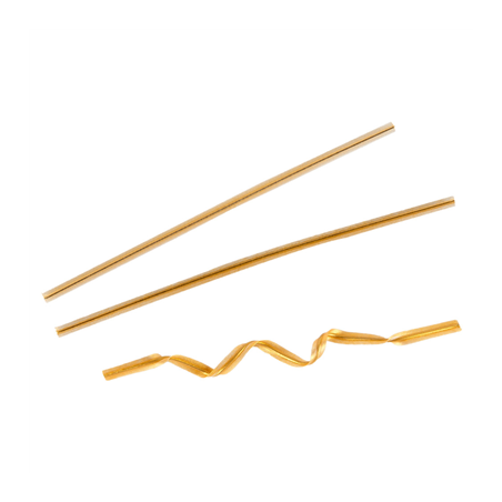 Image FERMETURES SACHETS  9,5 CM DORE METAL (100 UNITÉ) #1