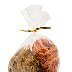 FERMETURES SACHETS 9,5 CM DORE METAL (100 UNITÉ)