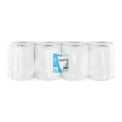 Image ESSUIE-MAINS "AUTOCUT" ECOLABEL 2 PLIS 21 G/M2 150 M Ø19,5x20 CM BLANC OUATE (8 UNITÉ) #1