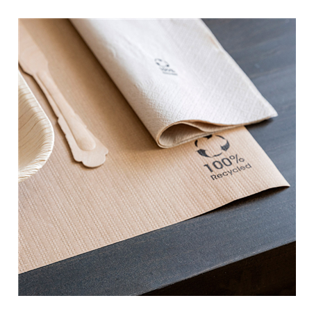 SETS DE TABLE - RECYCLÉS  80 G/M2 31x43 CM NATUREL PAPIER (1000 UNITÉ)