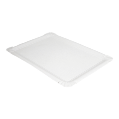 Image PLATEAUX PÂTISSERIE - PETITS  300 G/M2 26x18CM BLANC CARTON (250 UNITÉ) #1