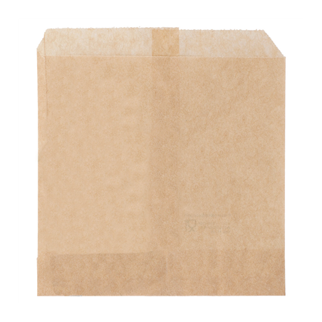 Image SACHET POUR FRITURES  34 G/M2 12x12 CM NATUREL PARCH.INGRAISSABLE (1000 UNITÉ) #1