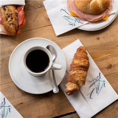 Image SERV. MASTER SERVIS ECOLABEL 1 PLI 'VOLARE' 23 G/M2 33x33 CM BLANC CELLULOSE (4800 UNITÉ) #3