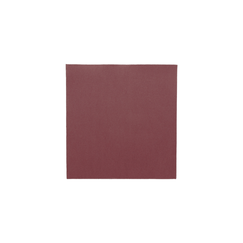 SERVIETTES ECOLABEL 'DOUBLE POINT' 18 G/M2 39x39 CM BORDEAUX OUATE (1200 UNITÉ)