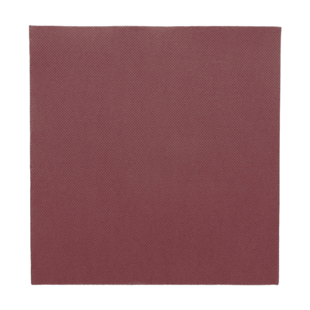Image SERVIETTES ECOLABEL 'DOUBLE POINT' 18 G/M2 39x39 CM BORDEAUX OUATE (1200 UNITÉ) #1