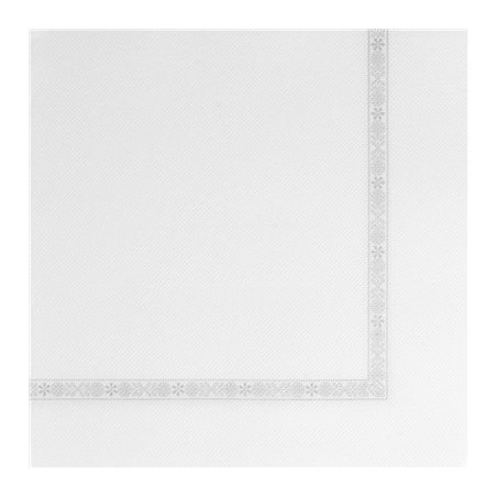 Image SERV. ECOLABEL AVEC LISERÉ "PLUS" 'DOUBLE POINT' 18 G/M2 39x39 CM BLANC OUATE (1200 UNITÉ) #1