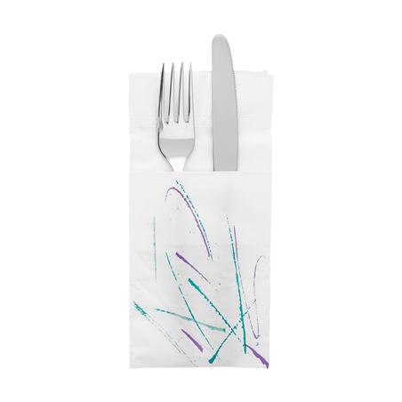 Image SERVIETTES KANGOUROU ECOLABEL 2 PLIS 'VOLARE' 18 G/M2 40x40 CM BLANC OUATE (1000 UNITÉ) #1