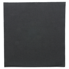 Image SERVIETTES ECOLABEL 'DOUBLE POINT' 18 G/M2 39x39 CM NOIR OUATE (1200 UNITÉ) #1