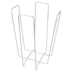 Image DISTRIBUTEUR SERVIETTES  11x11x18 CM ARGENTE INOX (1 UNITÉ) #1