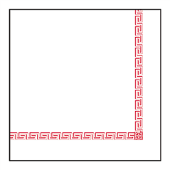 Image SERVIETTES "GRECQUE"  45 G/M2 40x40 CM BLANC AIRLAID (700 UNITÉ) #1