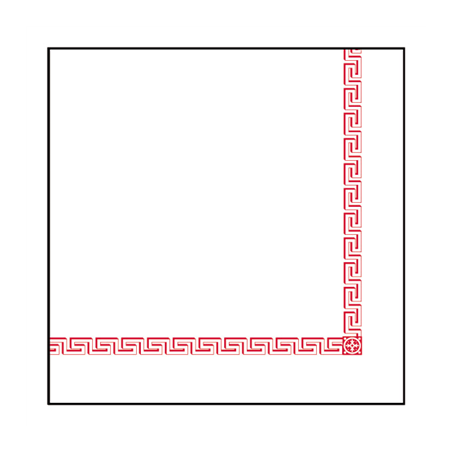 Image SERVIETTES "GRECQUE"  45 G/M2 40x40 CM BLANC AIRLAID (700 UNITÉ) #1