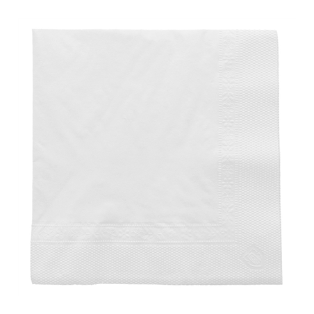 Image SERVIETTES 2 PLIS  18 G/M2 25x25 CM BLANC OUATE (4800 UNITÉ) #1