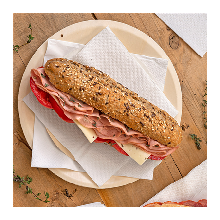 SERVIETTES ECOLABEL 1 PLI  20 G/M2 33x33 CM BLANC OUATE (3000 UNITÉ)