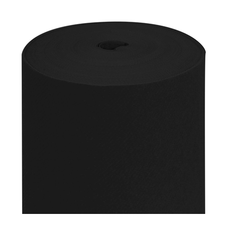 Image NAPPE EN ROULEAU  55 G/M2 1,20x50 M NOIR AIRLAID (1 UNITÉ) #1
