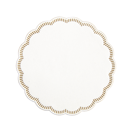 Image DESSOUS DE VERRE 9 PLIS  8x18 G/M2 + (30+12) G/M2 Ø9 CM BLANC OUATE (3000 UNITÉ) #1