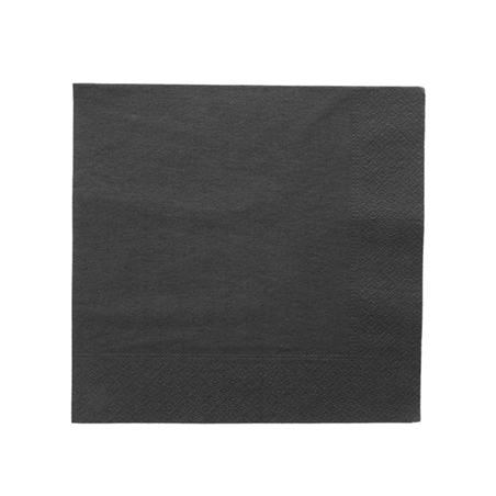 Image SERVIETTES ECOLABEL 2 PLIS  18 G/M2 39x39 CM NOIR OUATE (1600 UNITÉ) #1
