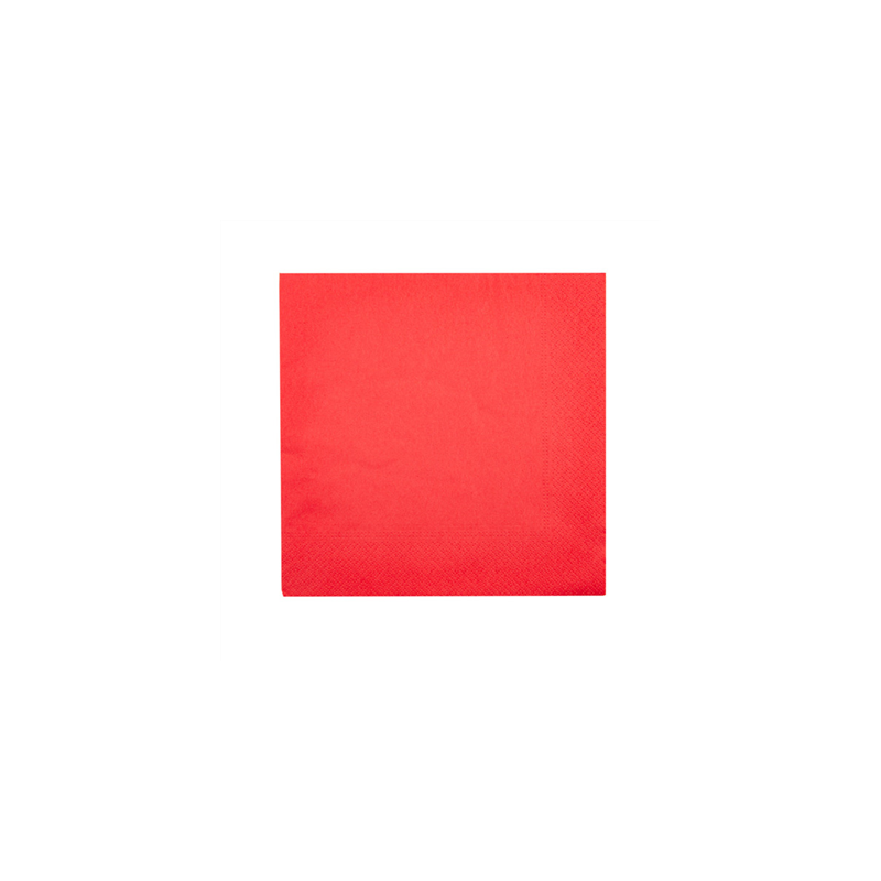 SERVIETTES ECOLABEL 2 PLIS  18 G/M2 39x39 CM ROUGE OUATE (1600 UNITÉ)