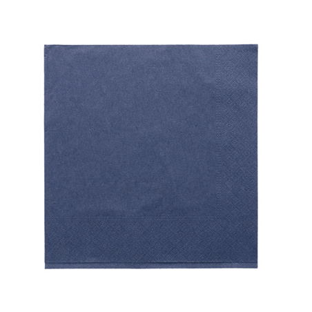 Image SERVIETTES ECOLABEL 2 PLIS  18 G/M2 39x39 CM BLEU MARINE OUATE (1600 UNITÉ) #1