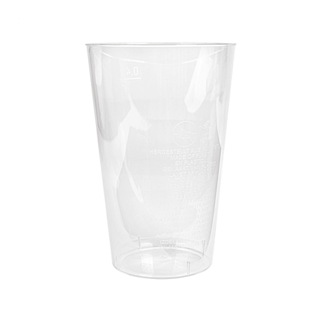 VERRES INJECTÉS 400 ML Ø 8,5/6x13 CM TRANSPARENT PS (500 UNITÉ)