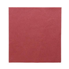 Image SERVIETTES ECOLABEL 2 PLIS  18 G/M2 39x39 CM BORDEAUX OUATE (1600 UNITÉ) #1