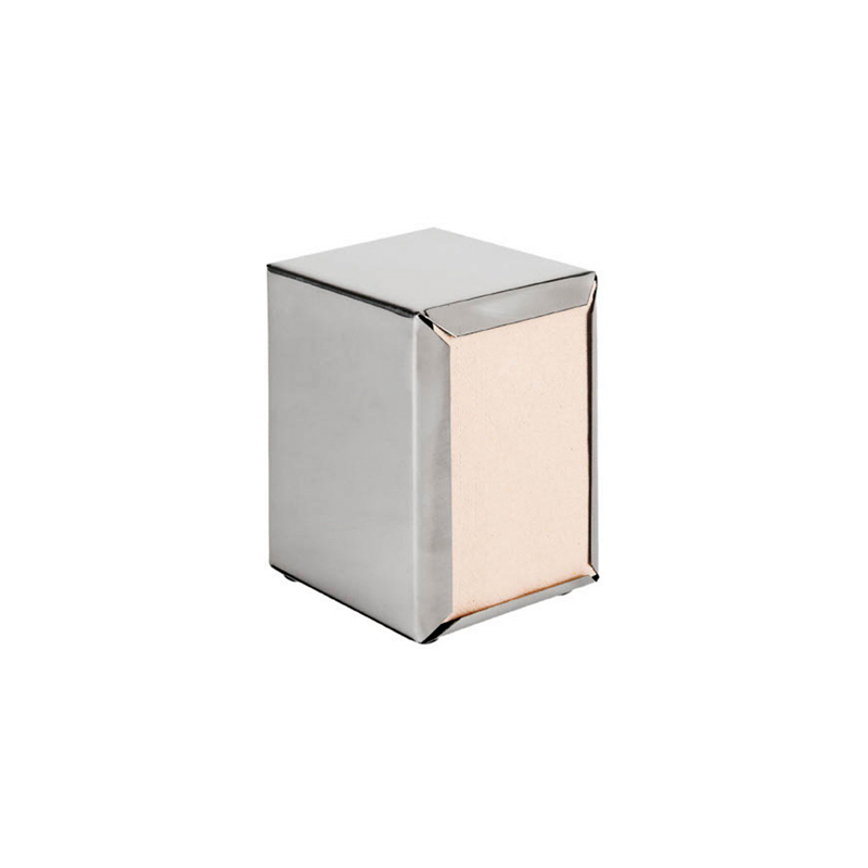 DISTRIBUTEUR POUR SERVIETTES MINI SERVIS  11x9x13,5 CM ARGENTE INOX (12 UNITÉ)