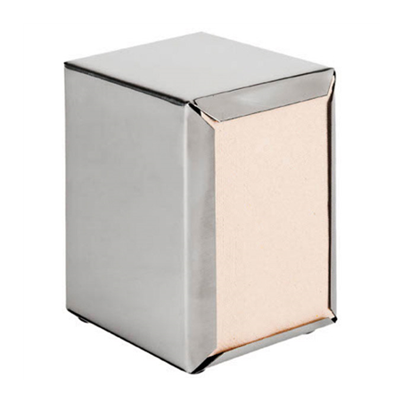 Image DISTRIBUTEUR POUR SERVIETTES MINI SERVIS  11x9x13,5 CM ARGENTE INOX (12 UNITÉ) #1