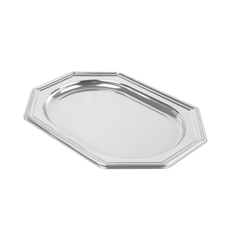 Image PLATEAUX DE LUXE OCTOGONAUX  34,5x24,5 CM ARGENTE PET (5 UNITÉ) #1