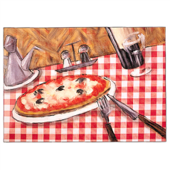 Image SETS DE TABLE OFFSET 'PIZZA' 70 G/M2 31x43 CM QUADRICHROMIE PAPIER (2000 UNITÉ) #1