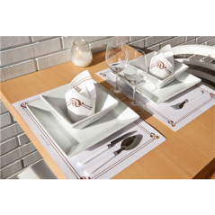 Image SETS DE TABLE MARRON & OCRE 'MAXIM' 48 G/M2 35x50 CM BLANC CELLULOSE (2000 UNITÉ) #3